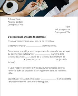 Lettre de relance pour paiement