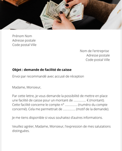 Lettre de demande de facilité de caisse