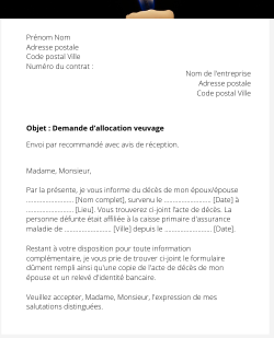 Demander une allocation veuvage